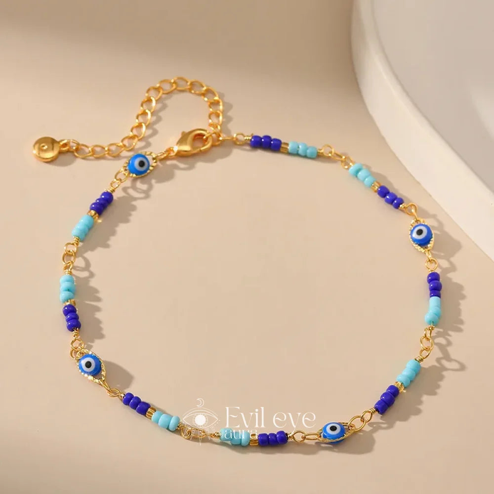 Greek Evil Eye Anklet
