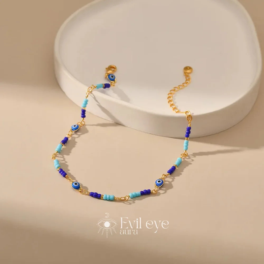 Greek Evil Eye Anklet