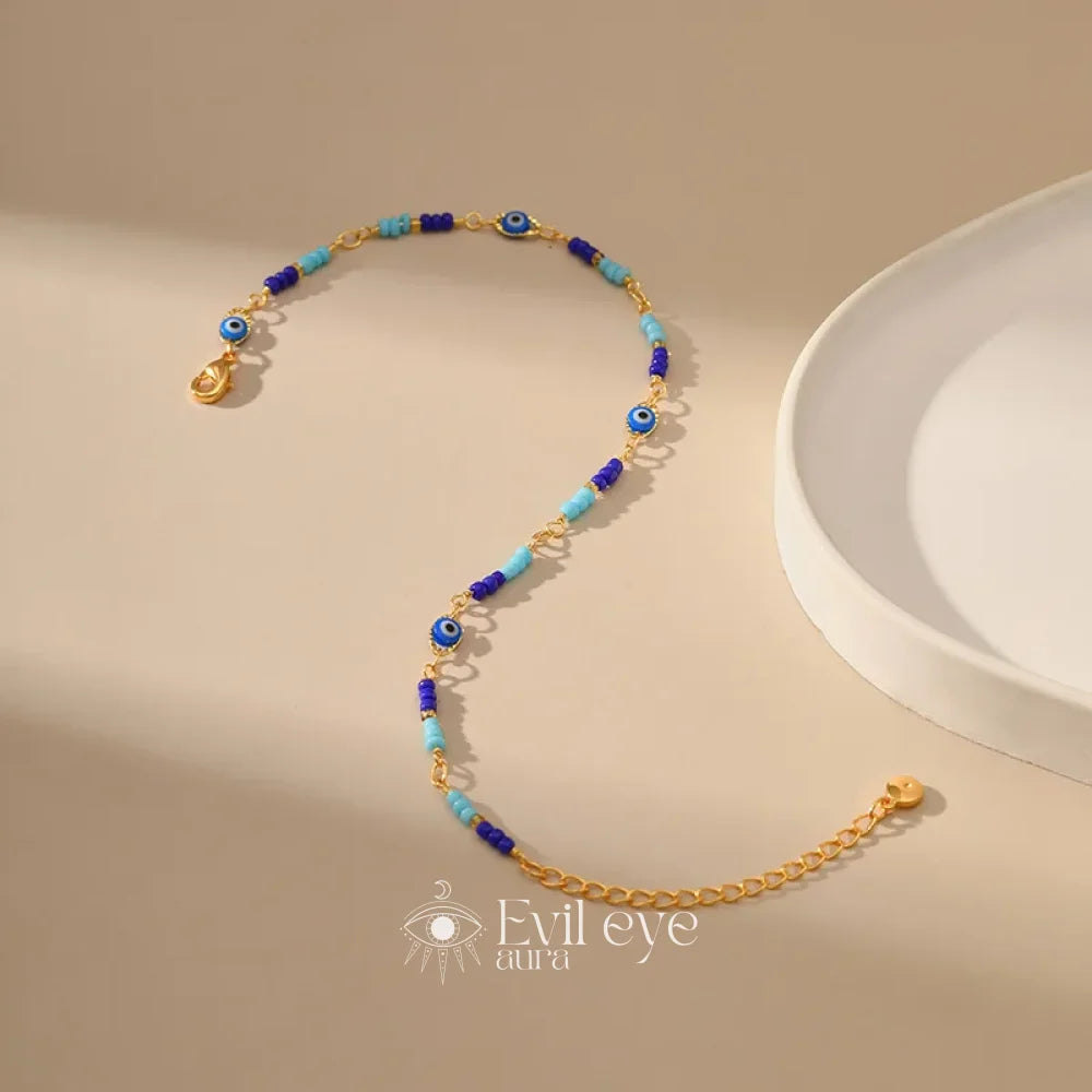 Greek Evil Eye Anklet