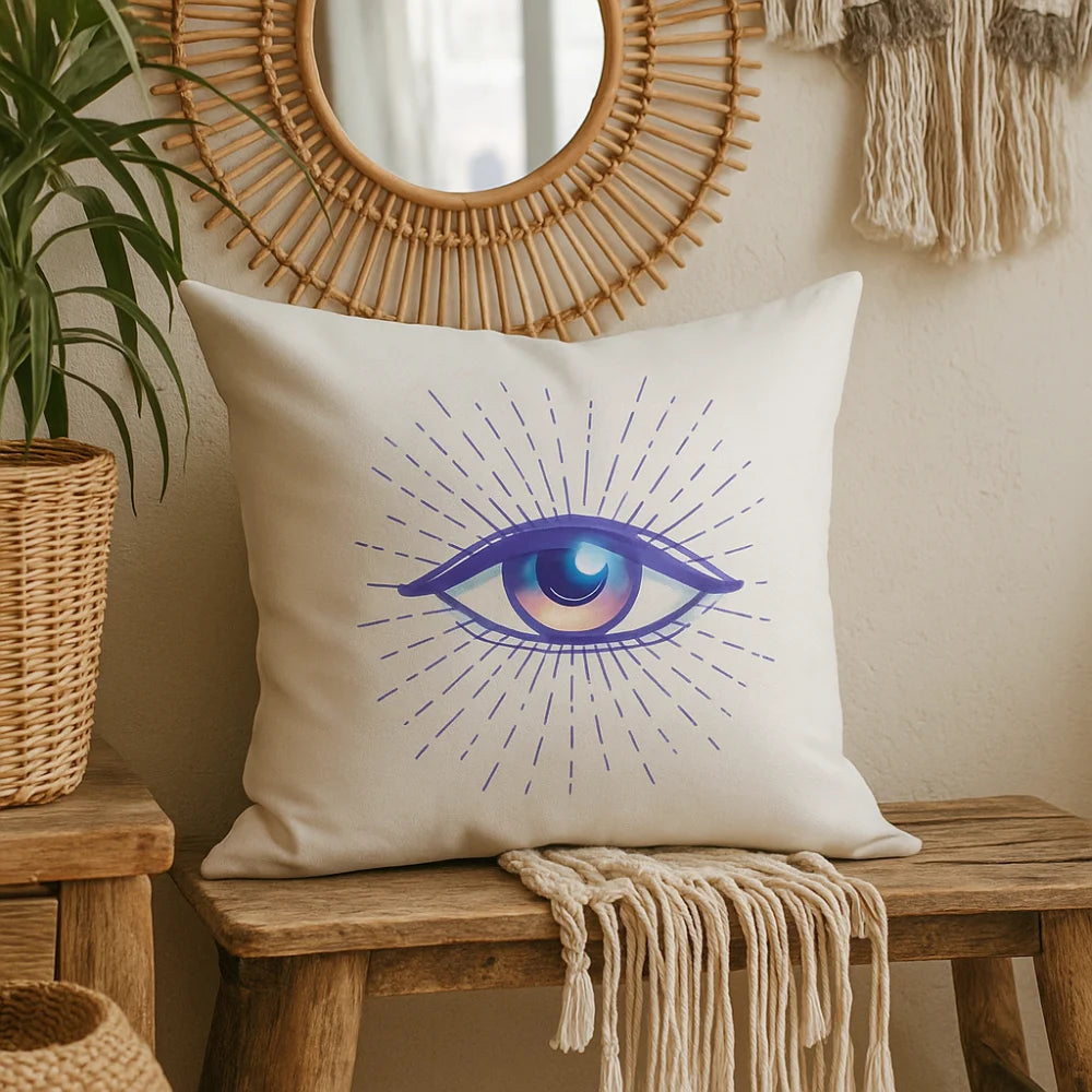 Greek Evil Eye Pillow