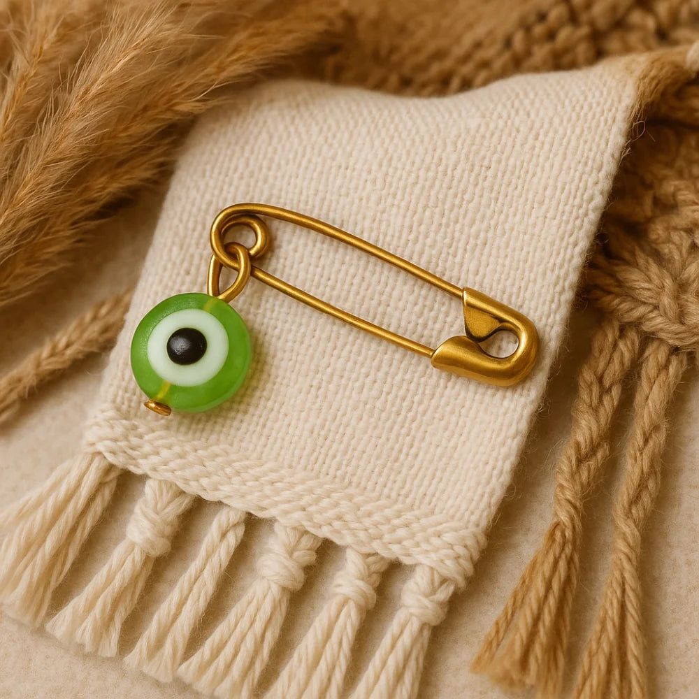 Green Evil Eye Pin