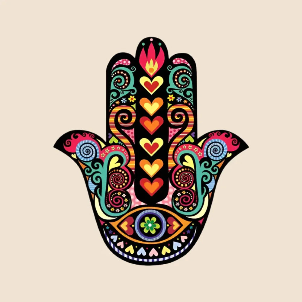 Hamsa Decal Sticker - Orange