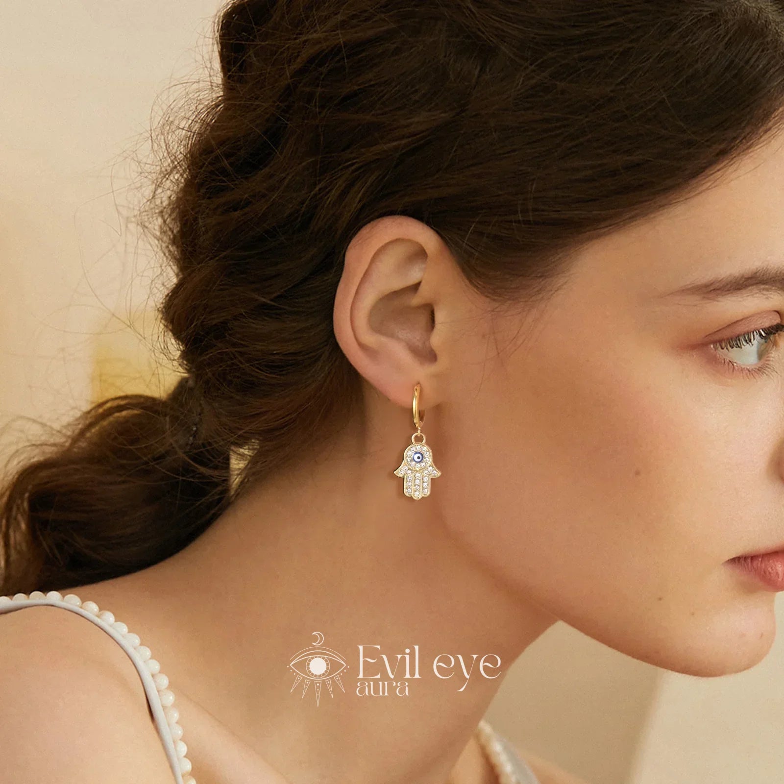 Hamsa Hand and Evil Eye Earrings