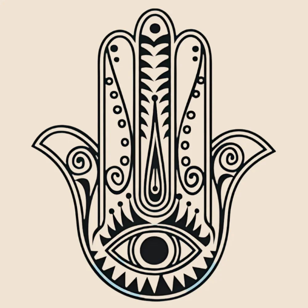 Hamsa Hand Wall Sticker - 18x12cm