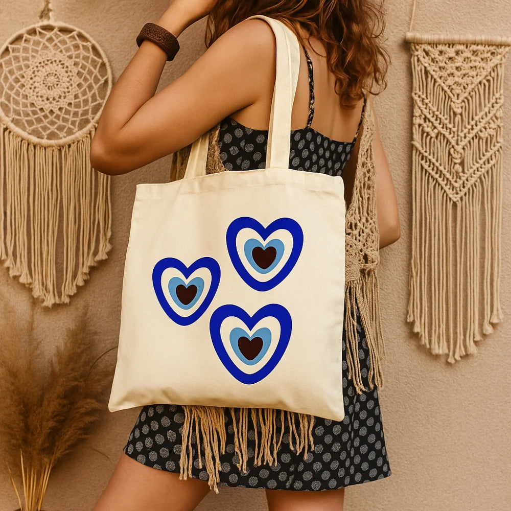 Heart Evil Eye Bag