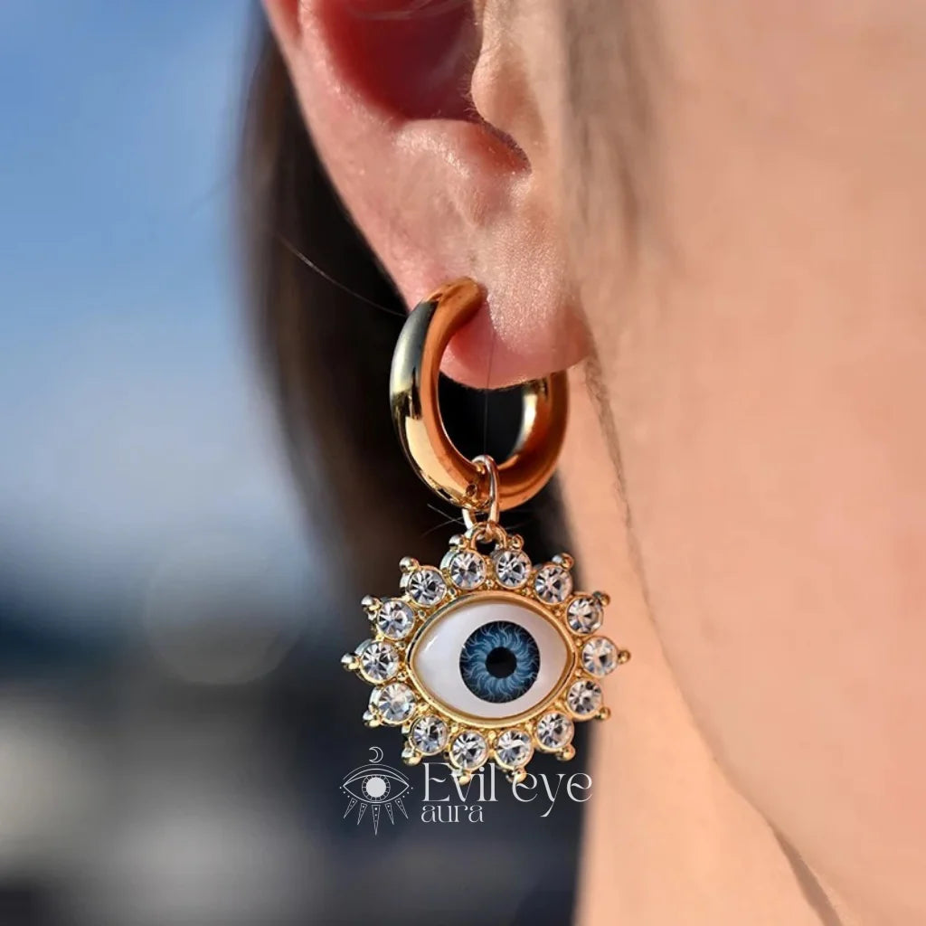 Large Evil Eye Earrings