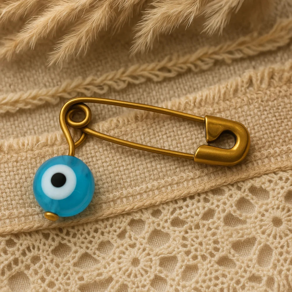 Light Blue Evil Eye Pin