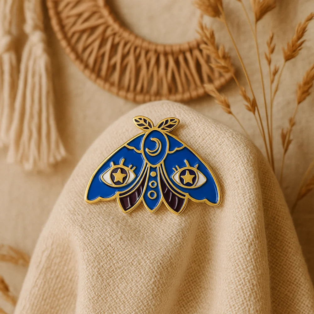 Moth Evil Eye Pin