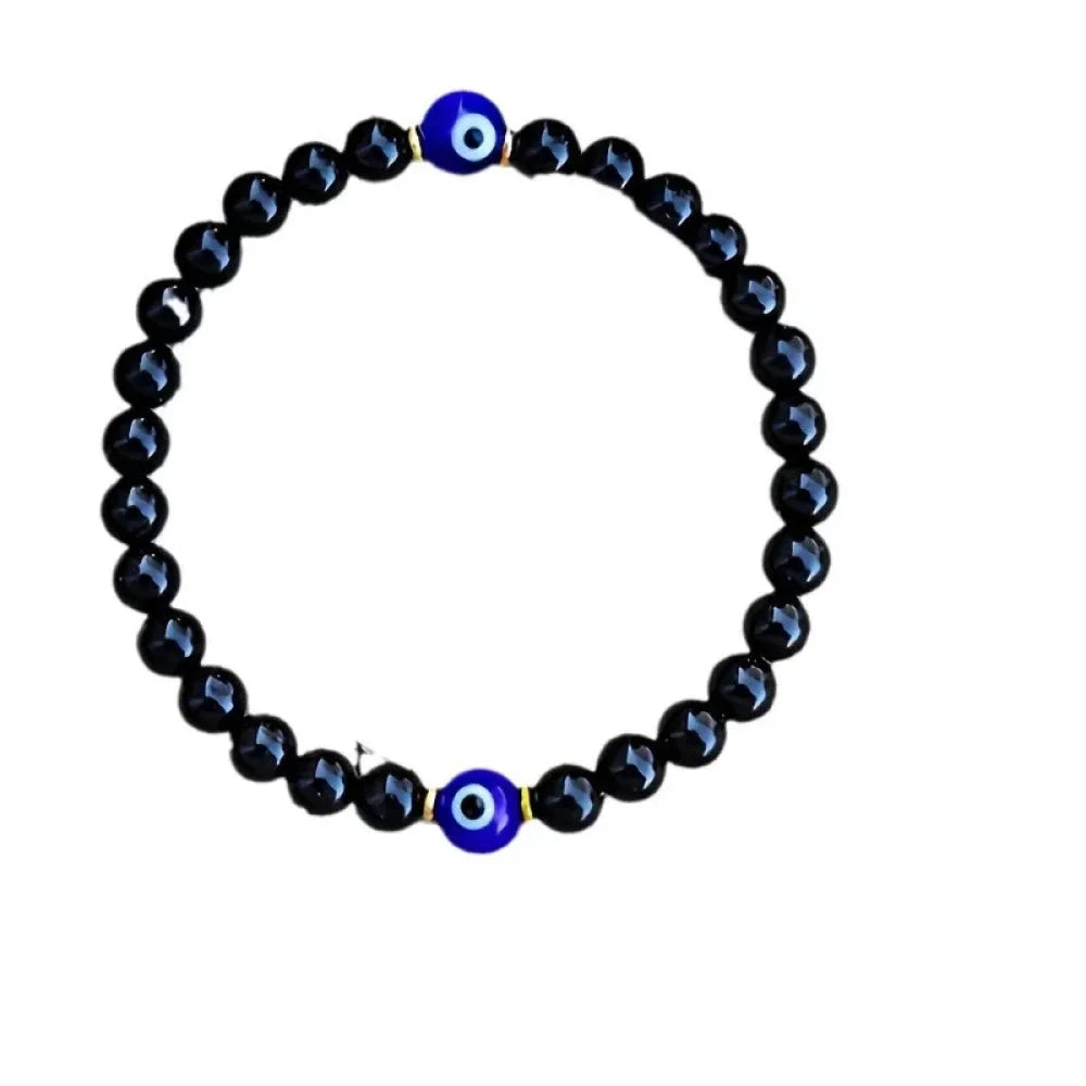 Onyx Evil Eye Bracelet - 18cm