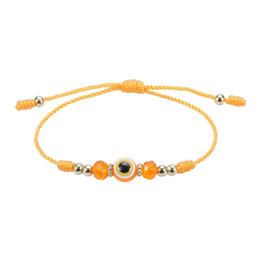 Orange Evil Eye Bracelet
