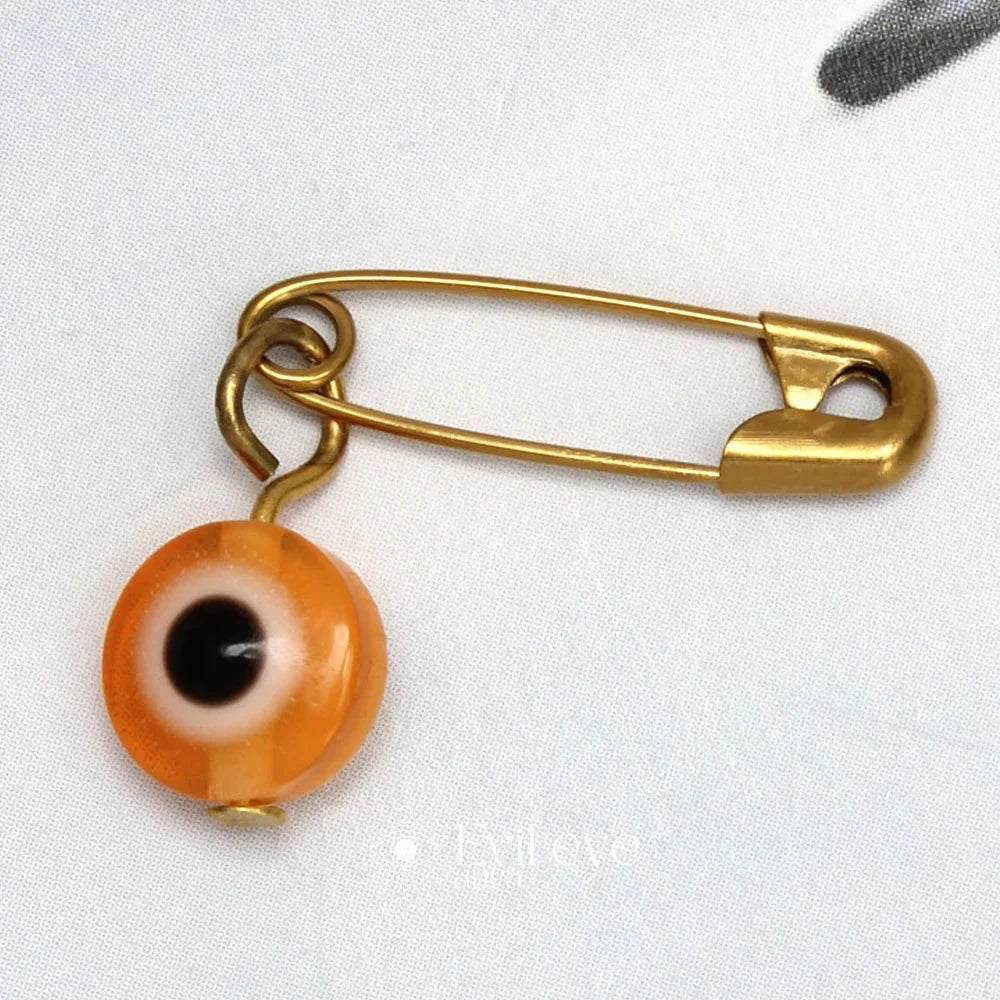 Orange Evil Eye Pin
