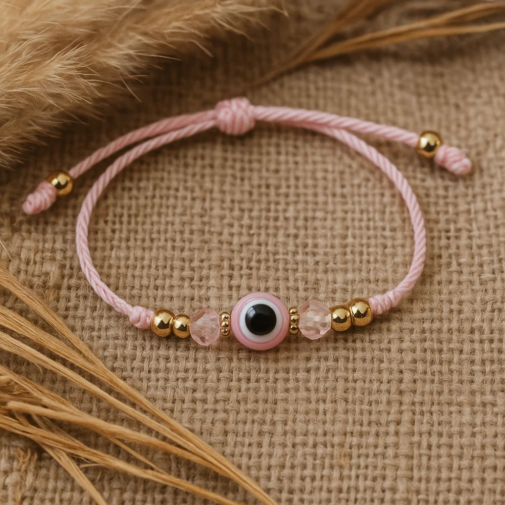 Pink Evil Eye Bracelet