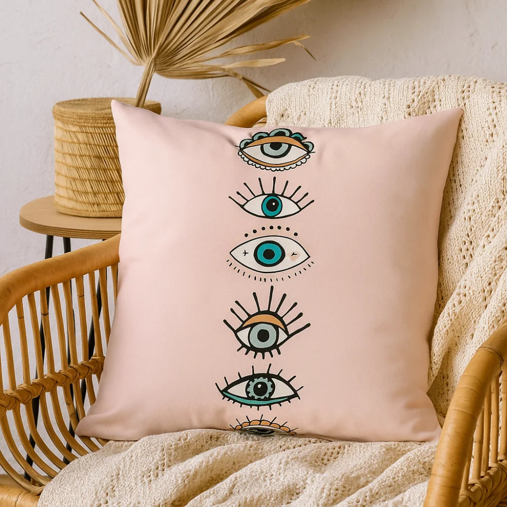 Pink Evil Eye Pillow