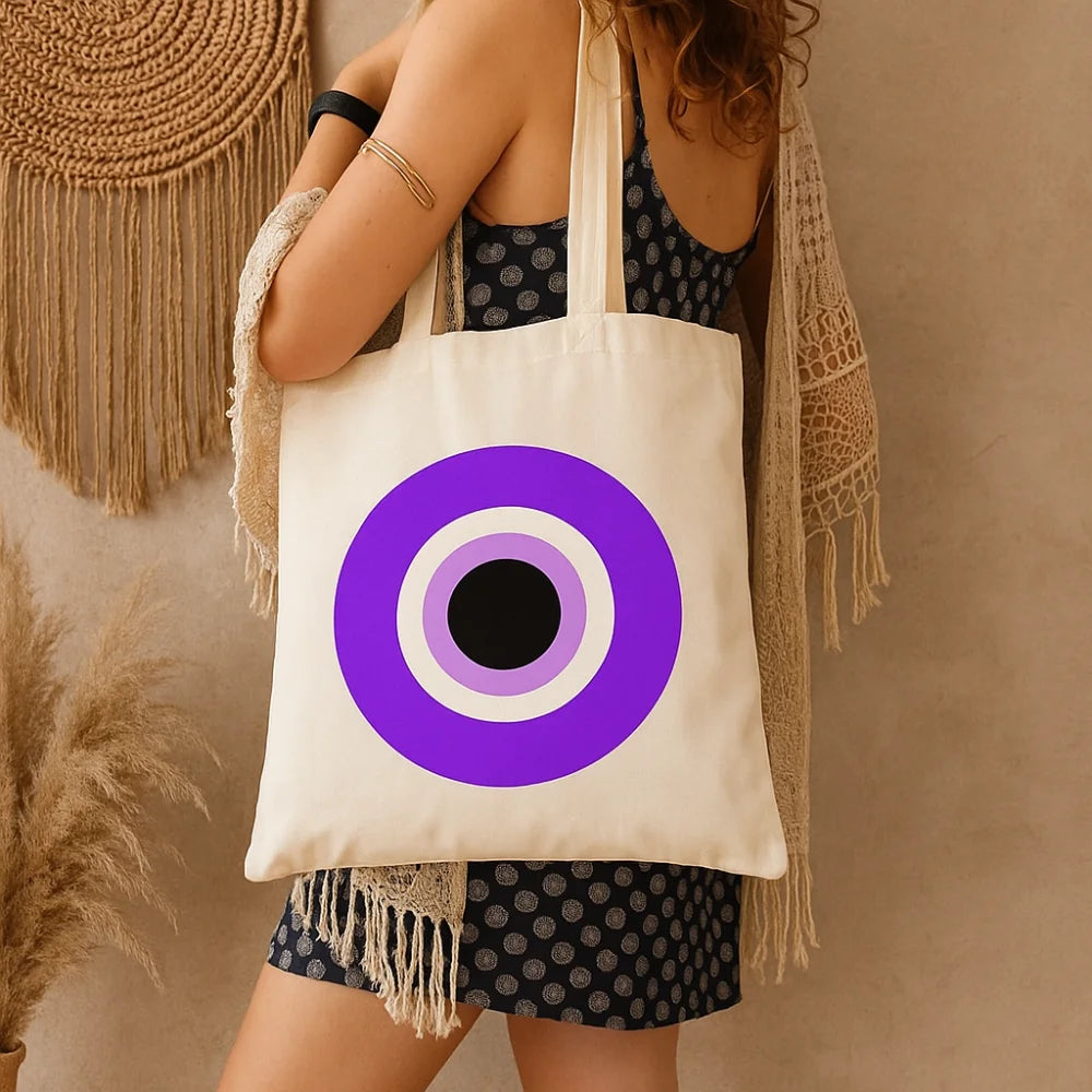 Purple Evil Eye Bag