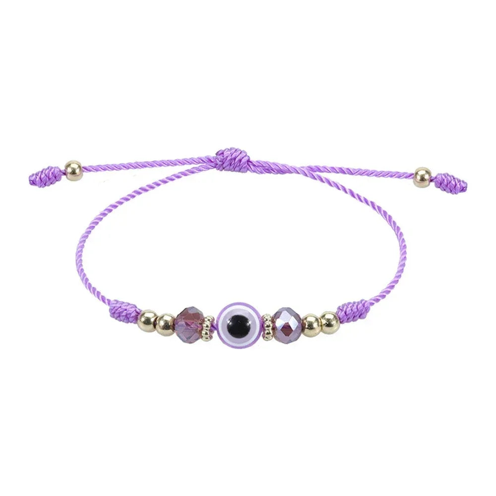Purple Evil Eye Bracelet - Purple
