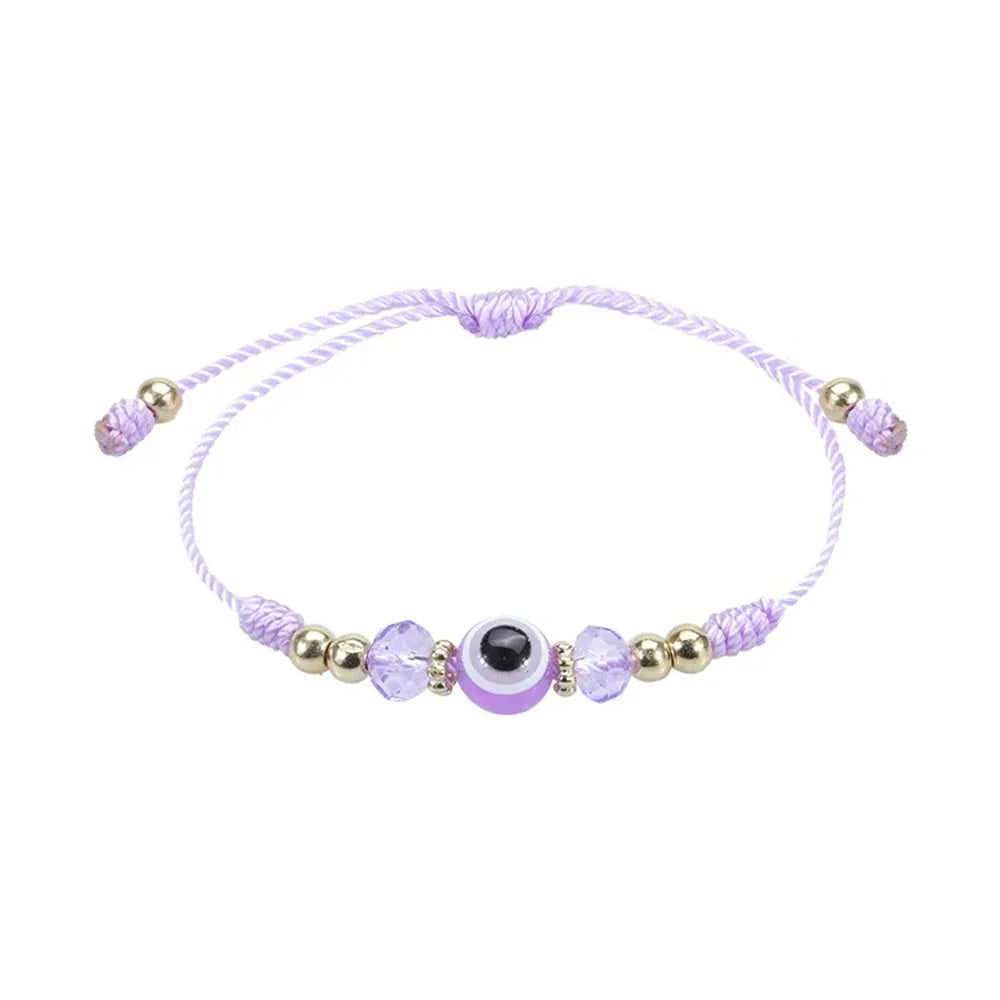 Purple Evil Eye Bracelet - Light purple