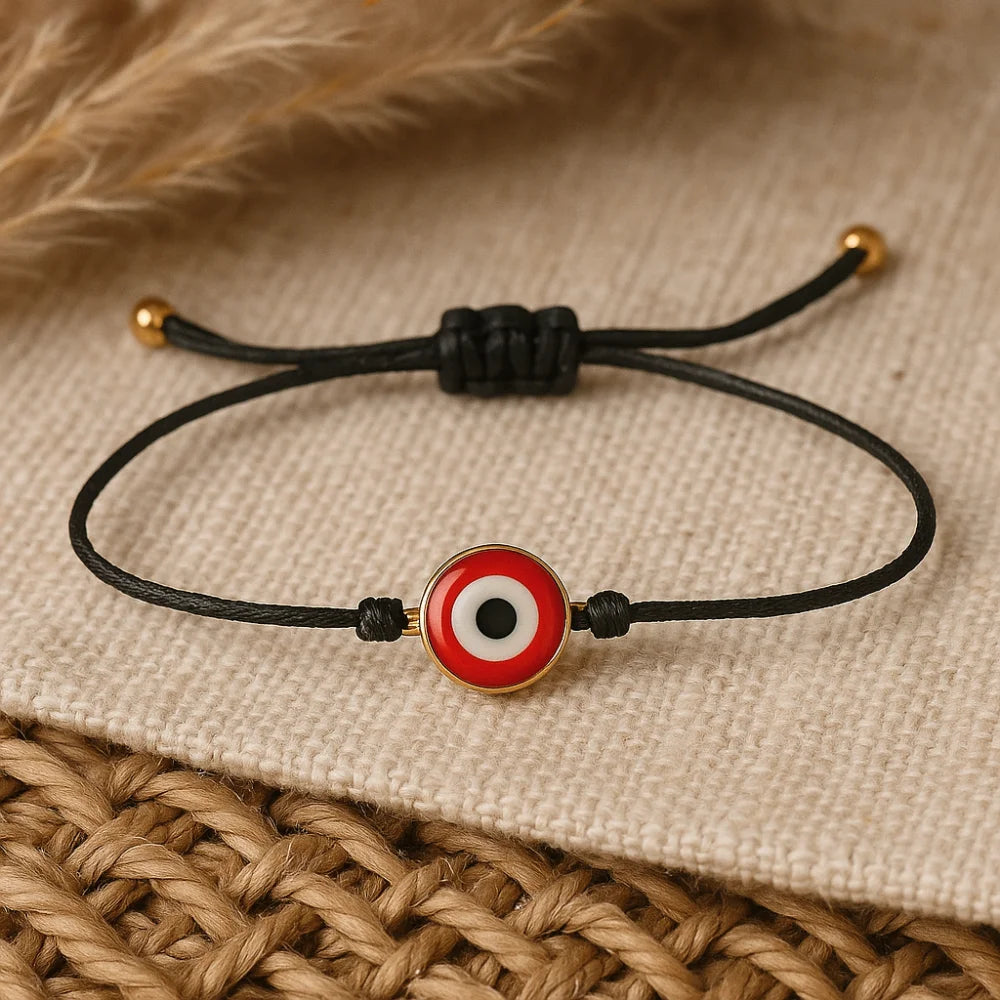 Red and Black Evil Eye Bracelet