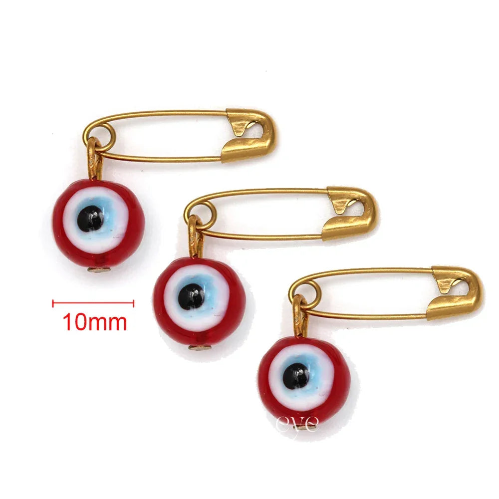 Red Evil Eye Pin - Rounded