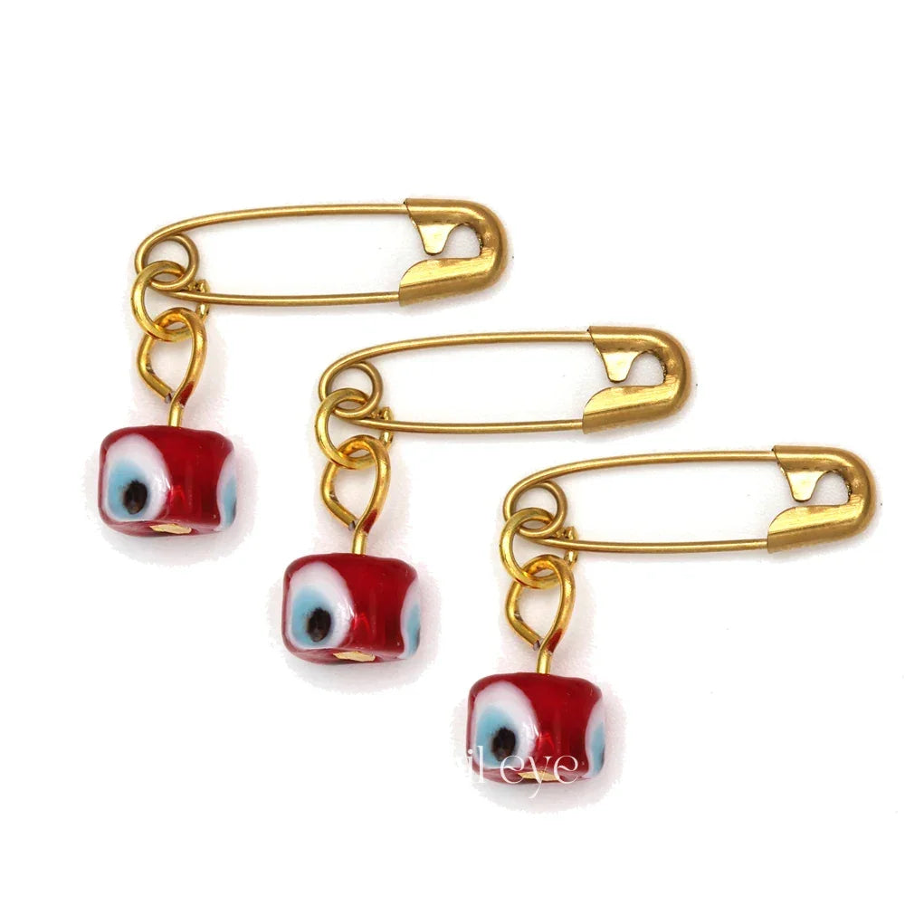 Red Evil Eye Pin - Squared