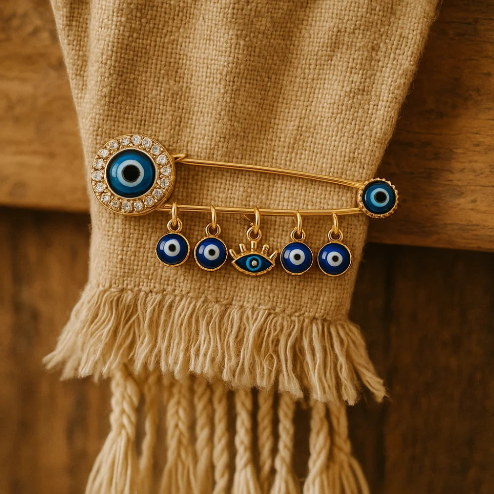 Tassel Evil Eye Brooch
