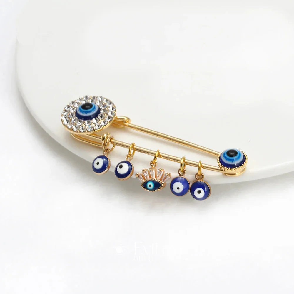 Tassel Evil Eye Brooch