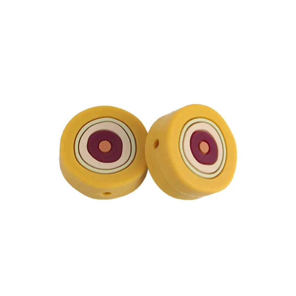 Turkish Evil Eye Beads - Mustard