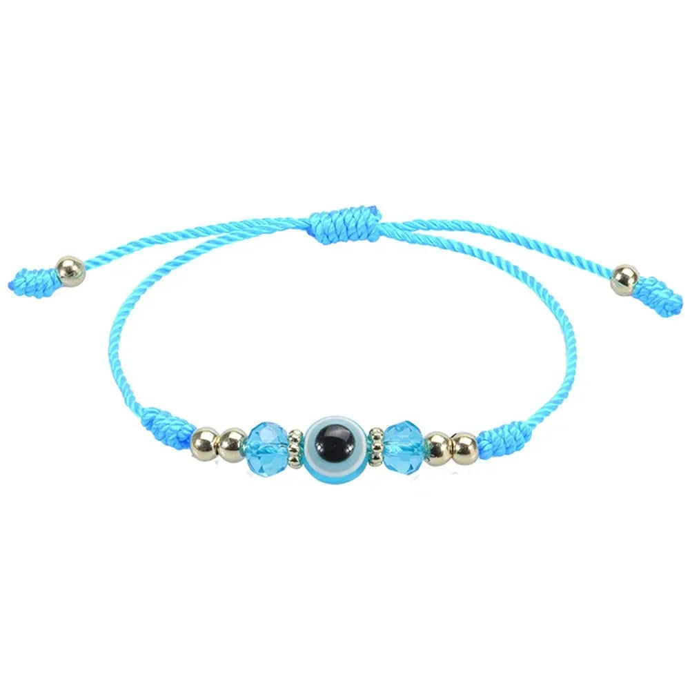 Turquoise String Evil Eye Bracelet