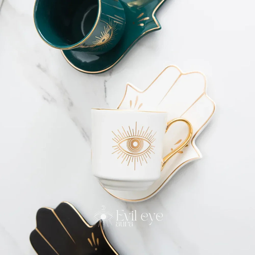 White Evil Eye Coffee Mug