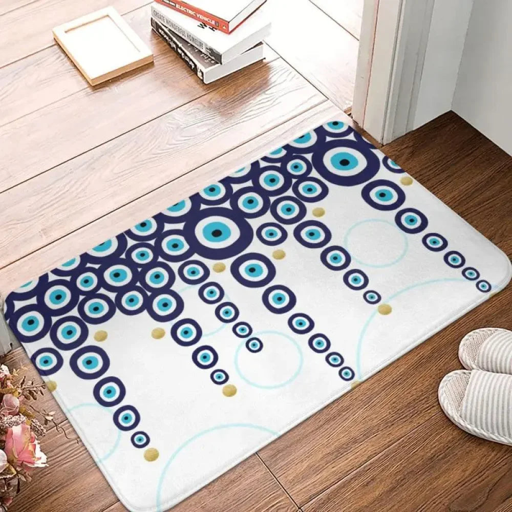 White Evil Eye Doormat - 40cmx60cm