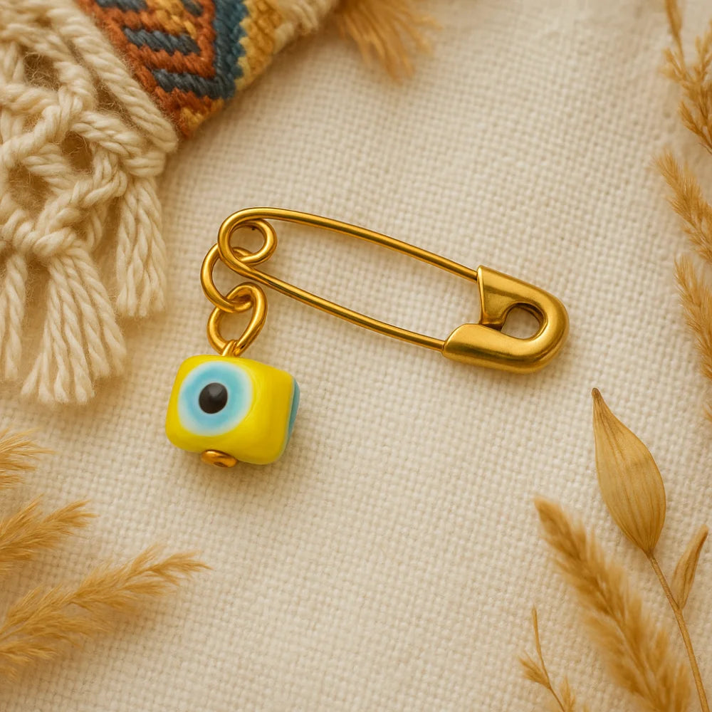 Yellow Evil Eye Pin