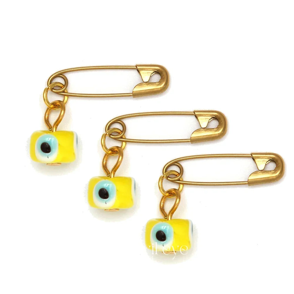 Yellow Evil Eye Pin